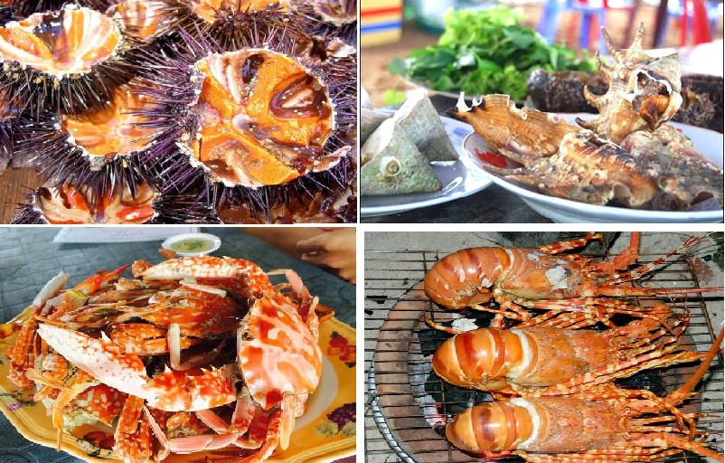 Vĩnh Hy có rất nhiều món hải sản tươi ngon đang chờ bạn thưởng thức