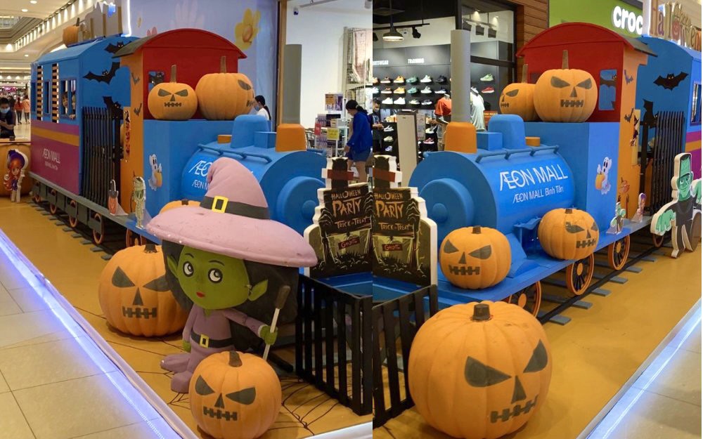 Trung tâm thương mại Aeon Mall được trang trí theo chủ đề Halloween với tên gọi “Làng bí thần tiên”