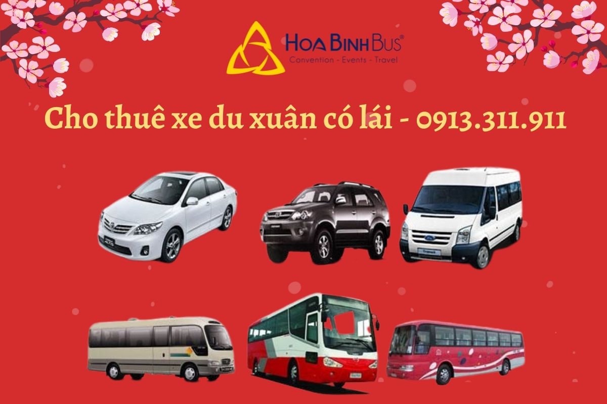 HoaBinhBus cung cấp dịch vụ thuê xe du xuân Tết 2022